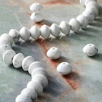 White Howlite Bicone Beads, 8mm by Bead Landing™