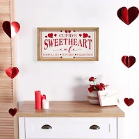 15.75" Cupid's Sweetheart Cafe Valentine's Day Framed Wall Sign
