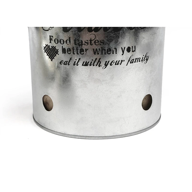 Mind Reader Silver Garlic, Onion, Potatoes Metal Canister Set