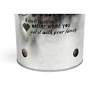 Mind Reader Silver Garlic, Onion, Potatoes Metal Canister Set