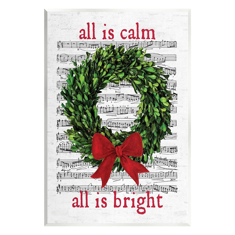 Stupell Industries All Is Calm Christmas Song Wall Plaque Art