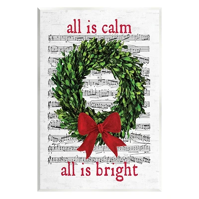 Stupell Industries All Is Calm Christmas Song Wall Plaque Art