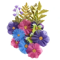 Dark Fabric Pressed Flower Embellishments by Recollections™