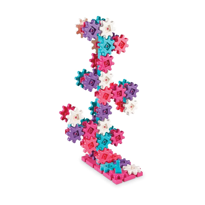 Learning Resources® Gears! Gears! Gears! 100-Piece Deluxe Pink Building Set
