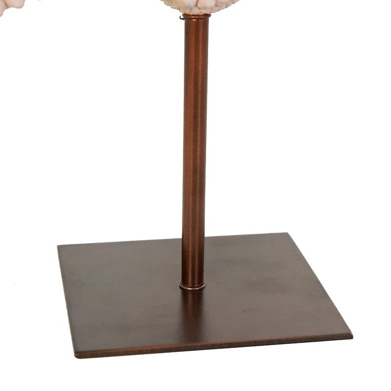 12" Pink Starfish Sculpture with Copper Stand