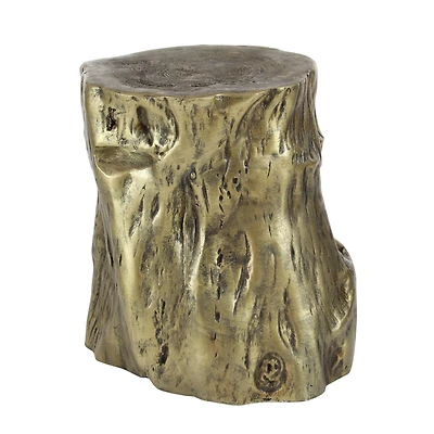 Gold Fiberglass Eclectic Footstool