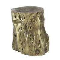 Gold Fiberglass Eclectic Footstool