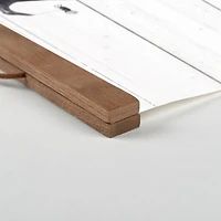 Queen of Halloween Teak Hanging Canvas