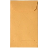 JAM Paper Brown Kraft Manila #4 Coin Business Commercial Envelopes with Peel & Seal Closure