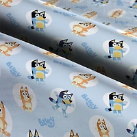 Bluey Circles Cotton Fabric