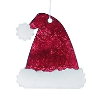 Essentials by Leisure Arts 3" Santa Hat Clear Acrylic Ornaments, 10ct.