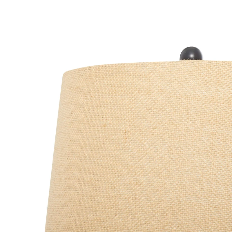 Set of 2 Brown Wood Rustic Table Lamp, 31"