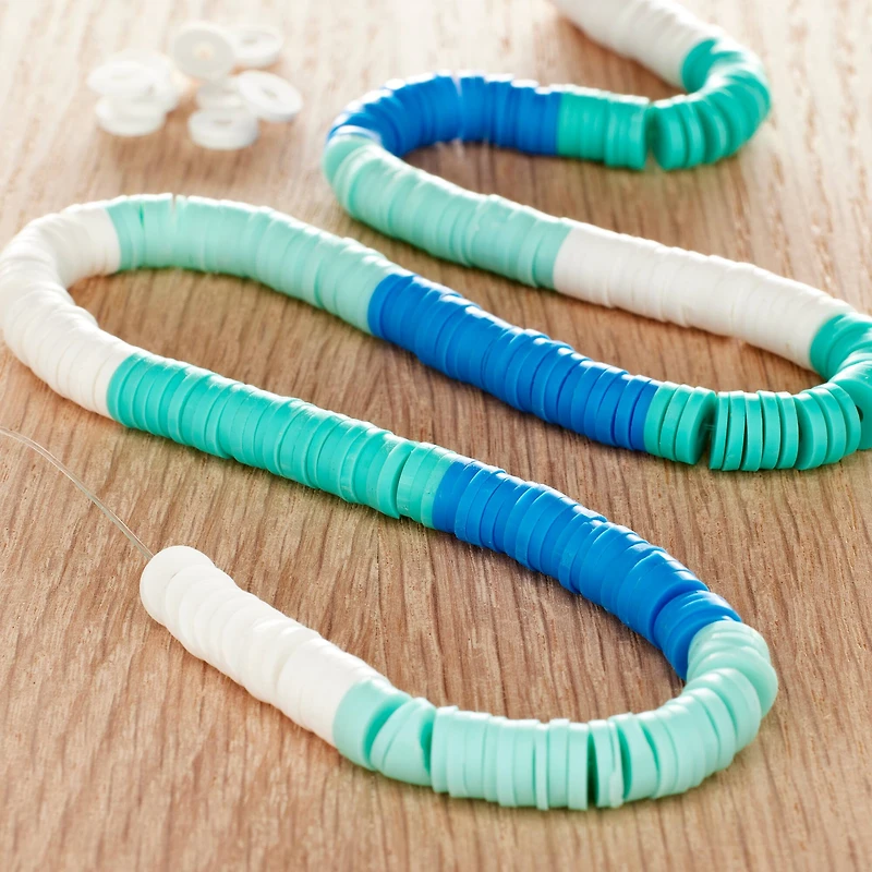 Turquoise Clay Spacer Heishi Beads, 6mm by Bead Landing™