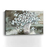 Farmhouse Cotton Bolls Still Life Canvas Giclee