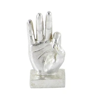 CosmoLiving by Cosmopolitan Silver Hand Sculpture Set