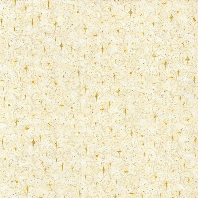 Fabric Traditions Gold Stars Cotton Fabric