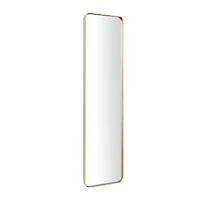 Gold Metal Wall Mirror with Thin Frame 12" x 2" x 48"