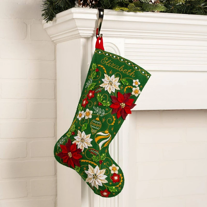 Bucilla® Poinsettia Elegance Felt Stocking Kit