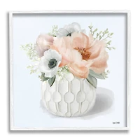 Stupell Industries Country Floral Bouquet White Framed Wall Art