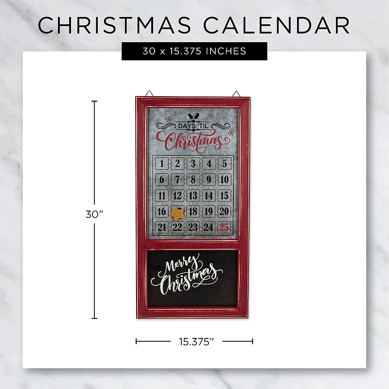 DII® Chalkboard & Galvanized Tin Days 'Til Christmas Advent Calendar