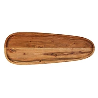 Hello Honey® 21" Natural Long Acacia Wood Oval Serving Tray