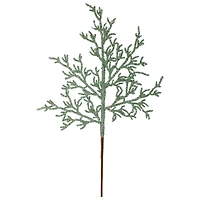 25" Green Glittered Artificial Twig Christmas Spray
