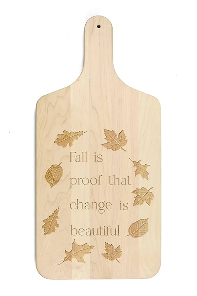 17" Change Is Beauty Maple Paddle Cutting Board