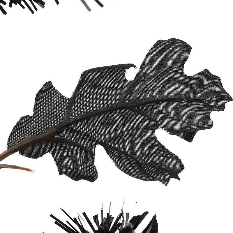 24" Halloween Wreath with Ball Ornaments