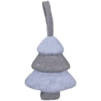 6" Gray & Blue Felt Christmas Tree Ornament