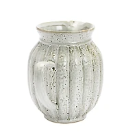 Hello Honey® 2.5qt. Antique White Stoneware Fluted Pitcher