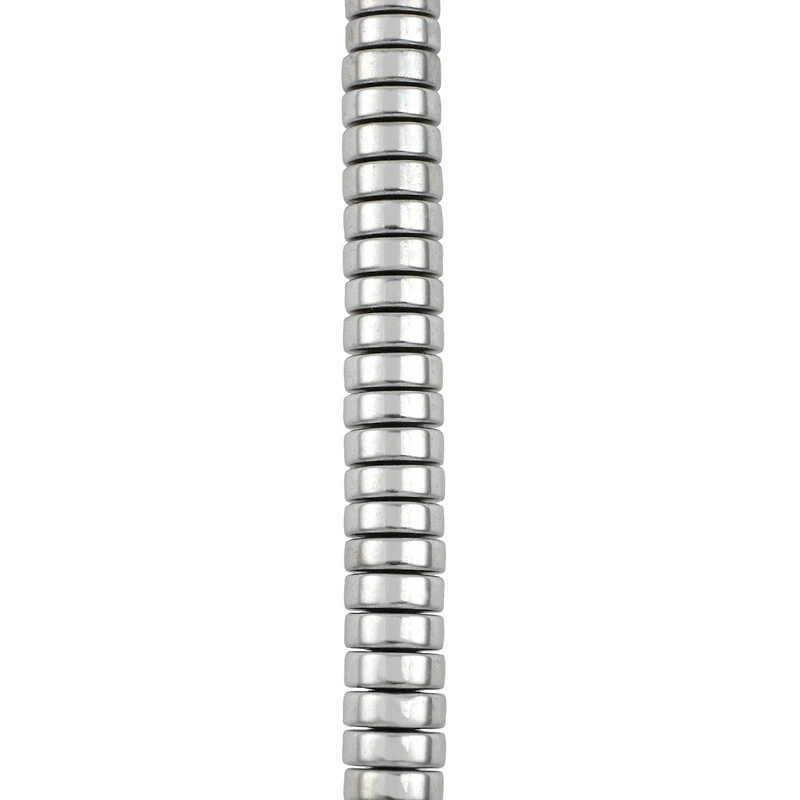 Rhodium Hematite Heishi Beads by Bead Landing