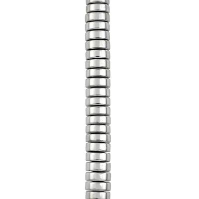 Rhodium Hematite Heishi Beads by Bead Landing