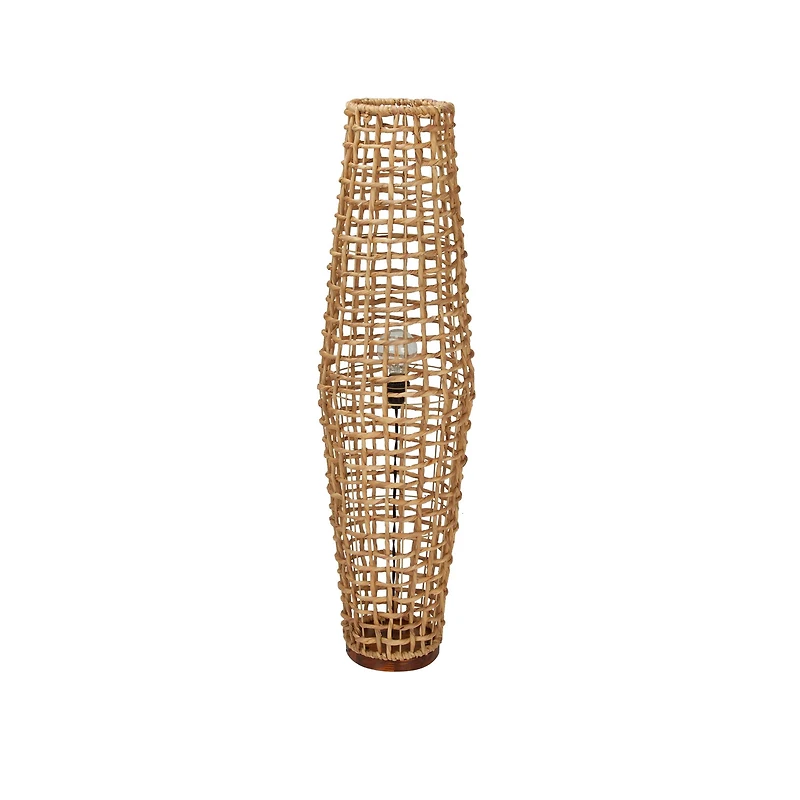 Hello Honey® Natural Modern Woven Seagrass Floor Lamp