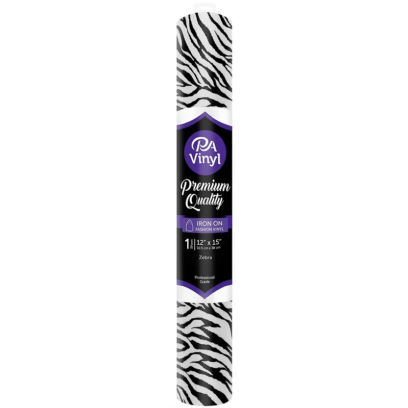 PA Vinyl Zebra Print Iron On Vinyl