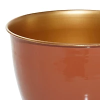 The Novogratz Orange Metal Farmhouse Planter Set, 9" & 12"