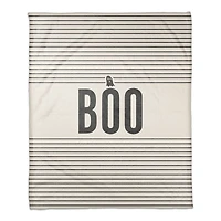 Stripes Ghost Boo Fleece Throw Blanket