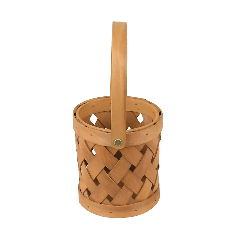 5.25" Natural Brown Cylinder Chipwood Basket by Ashland®