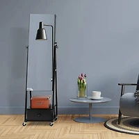 NEX™ 5ft. Jewelry Armoire on Casters with Chest Drawer