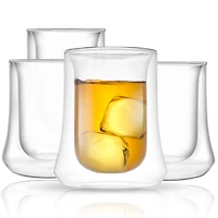 JoyJolt® Cosmo Double Wall DOF Whiskey Glasses, 4ct.