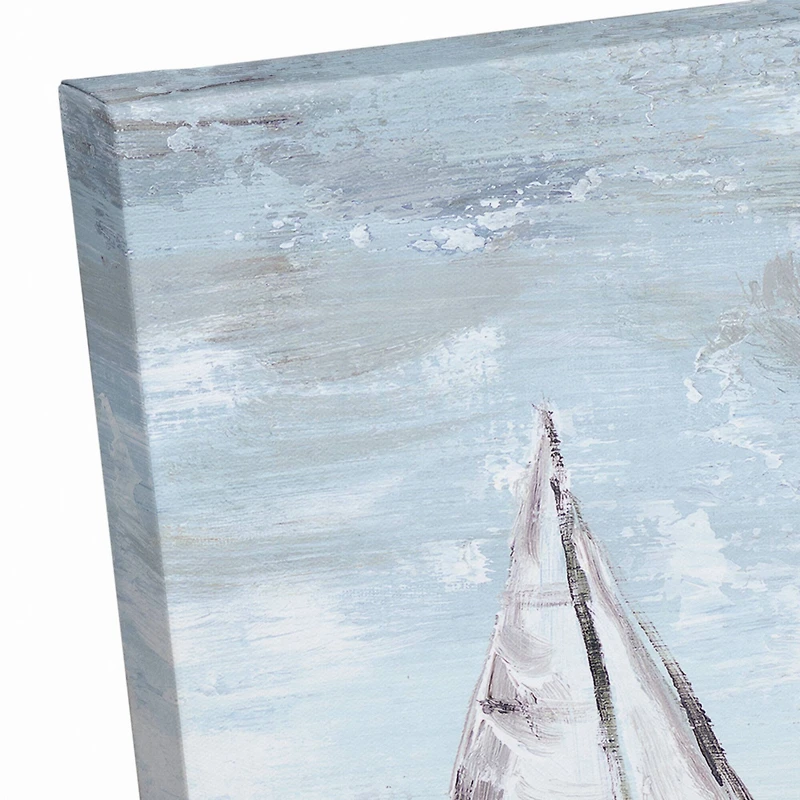 Boats on Horizon Canvas Wall Art