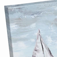 Boats on Horizon Canvas Wall Art