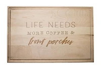 17" More Coffee & Front Porches Maple Cutting Board