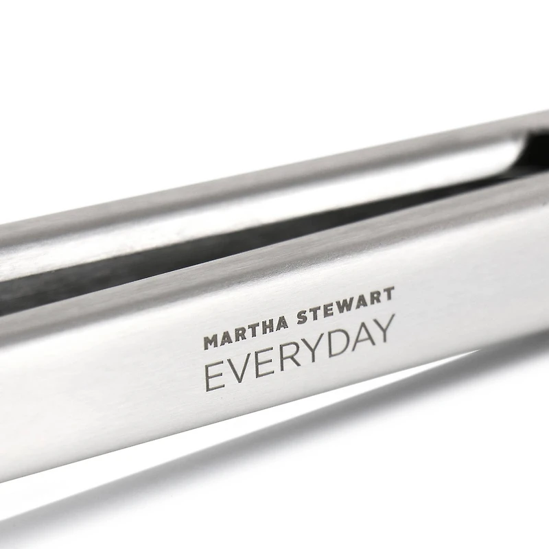Martha Stewart Everyday Stainless Steel Easy-Lock Tongs