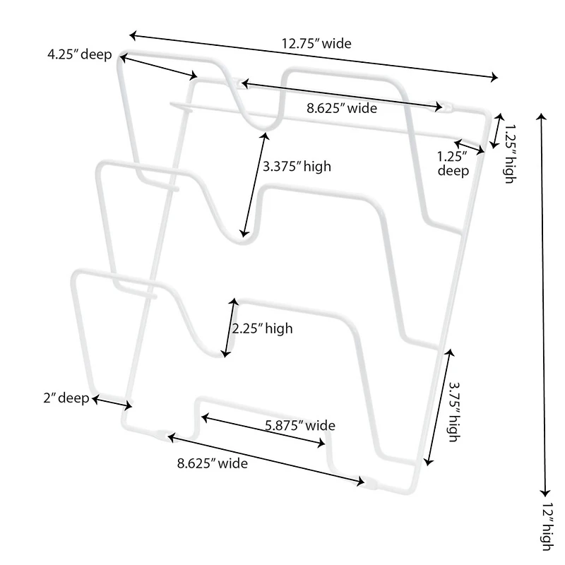 Household Essentials 12.8" Oversized Cabinet Door Lid Holder