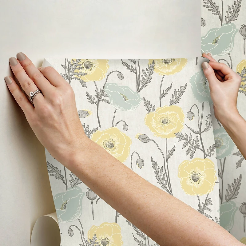NuWallpaper Jen Hewett Poppy Field Peel & Stick Wallpaper