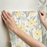 NuWallpaper Jen Hewett Poppy Field Peel & Stick Wallpaper
