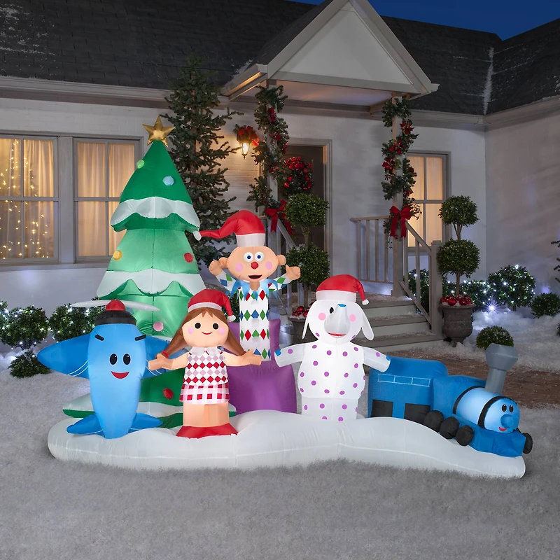 7ft. Airblown® Inflatable Christmas Misfit Toys Scene