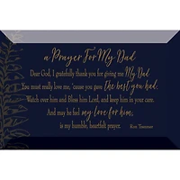 Prayer For My Dad Glass Plaque with Easel & Hanger