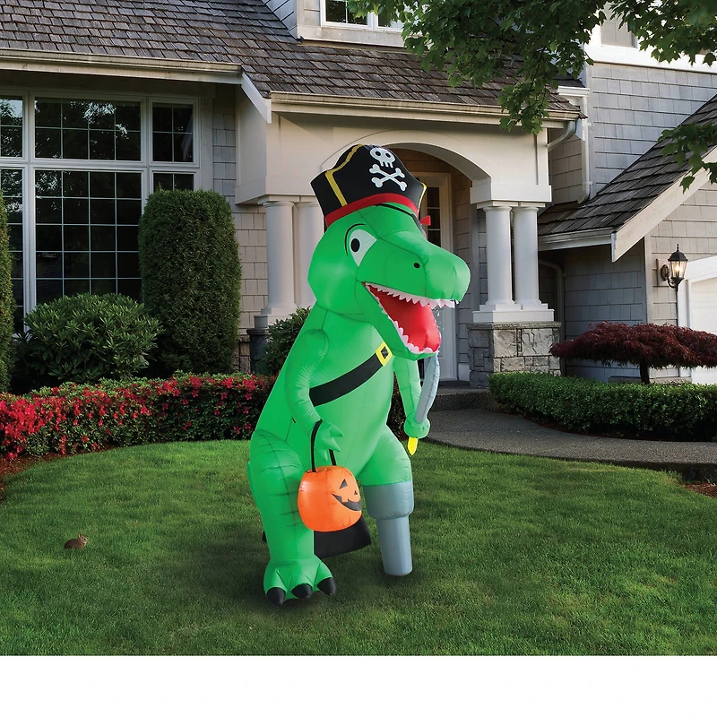 8ft. Inflatable Dino Pirate