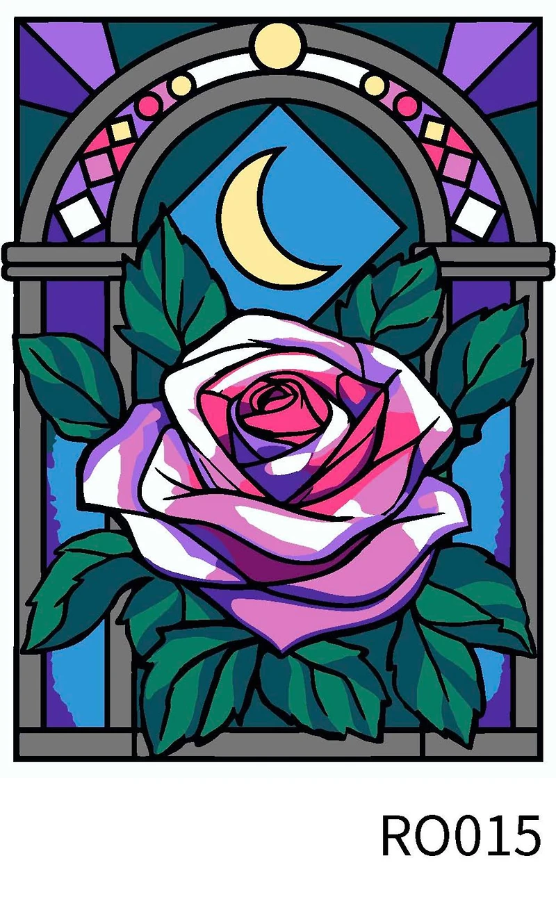 Stained Glass Rose Paint-by-Number Acrylic Surface Kit by Artist's Loft®